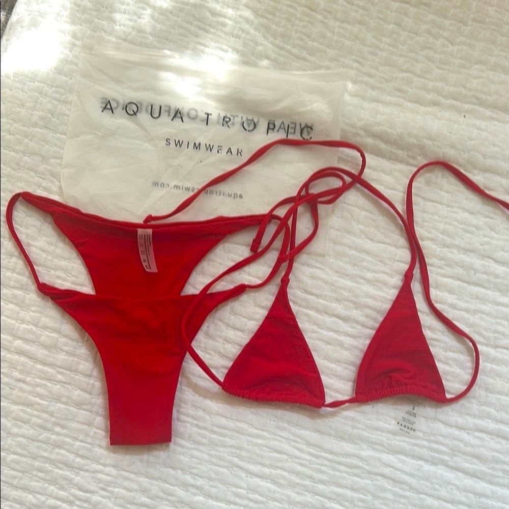Aqua Tropic Red Bikini Set